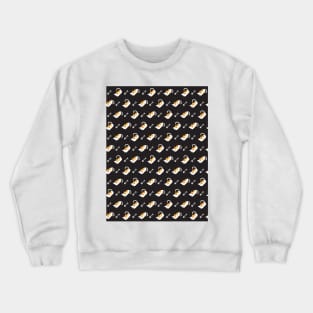 Sleeping Cat and Fish Bone Pattern II Crewneck Sweatshirt